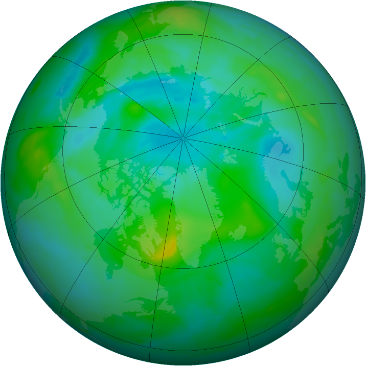 Arctic ozone map for 27 August 2013